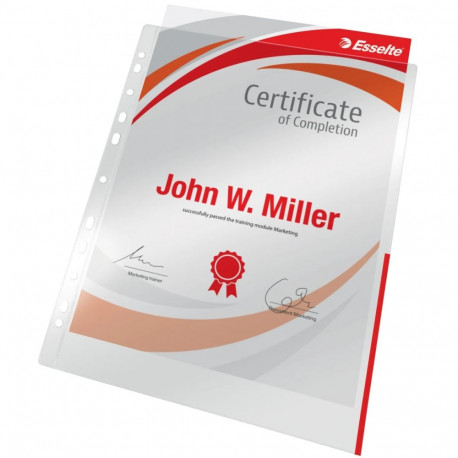 Pocket Coloured Edge 105my A4 CL Red100