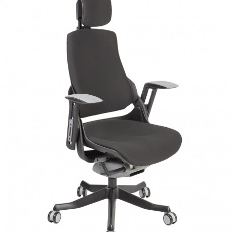 Juhitool WAU peatoega, reg. käetoed pealt hallid, 09842/max 120kg/ must kangas+must