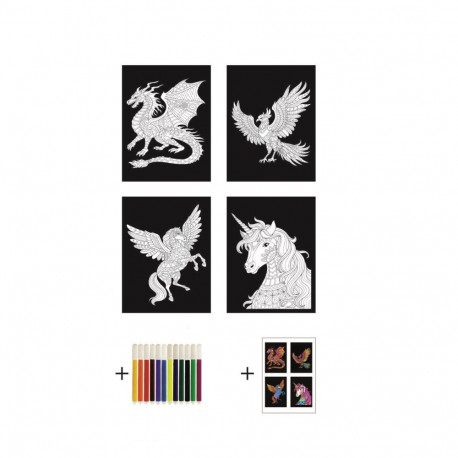 Joonistuskomplekt Fantaasia, 4 postrit