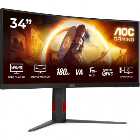 AOC CU34G4 | 34 " | Fast VA | UWQHD | 21:9 | 180 Hz | 1 ms | 3440 x 1440 pixels | 300 cd/m | HDMI po