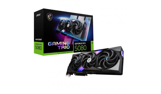 MSI Graphics Card||NVIDIA GeForce RTX 5080|16 GB|GDDR7|256 bit|PCIE 5.0 16x|Dual Slot Fansink|1xHDMI