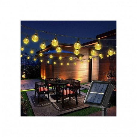Elight Garden Decor Solar IP65 LED glass balls (1cm) style bulb string light 7m 40pcs bulbs