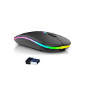 GameBox MR12 Wireless Mouse with RGB Lighting Silent Click USB Rechargeable Ergonomic Design Black