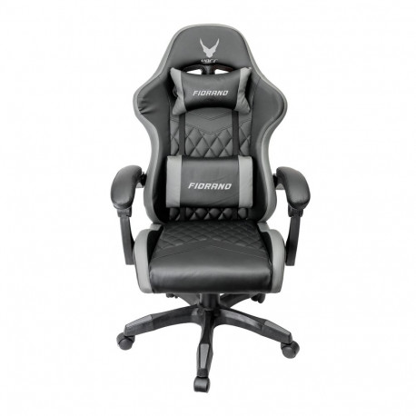 VARR GAMING CHAIR FIORANO BACKREST ARMREST REGULATION 2 PILLOWS GREY+BLACK [45841]
