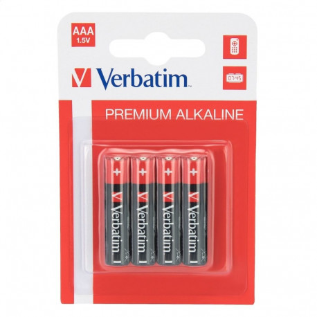 VERBATIM ALKALINE BATTERIES LR03/AAA 1,5V BLISTER*4SZT 49920