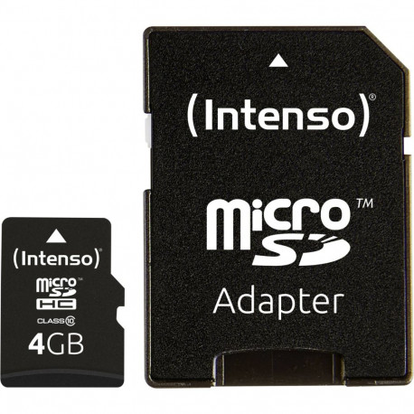 Intenso microSDHC            4GB C10 with Adapter         3413450