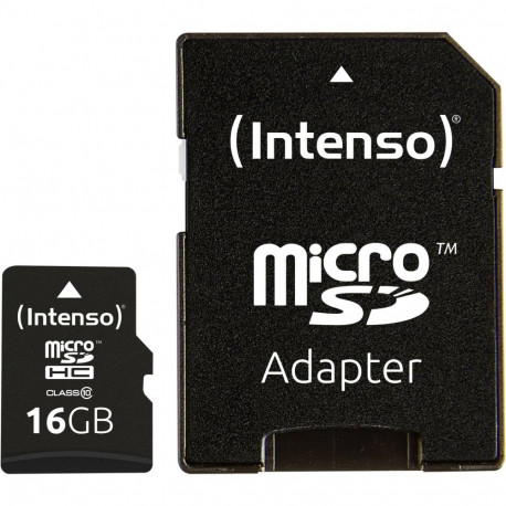 Intenso microSDHC 16GB C10 adapteriga