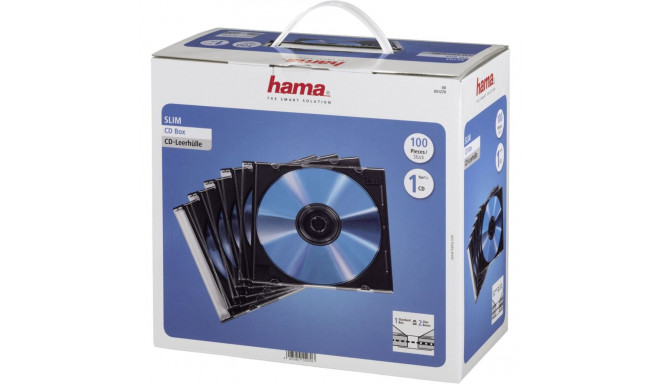 1x100 Hama Slim CD jewel case must 51270
