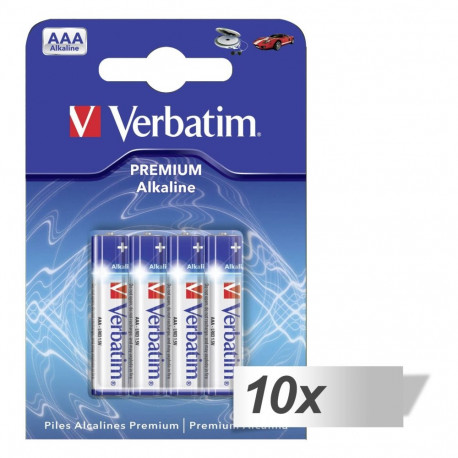 10x4 Verbatim Alkaline battery Micro AAA LR 03 49920