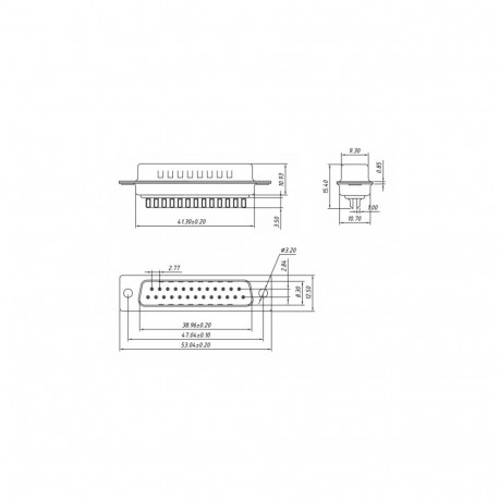 Connector Canon 25M for cable
