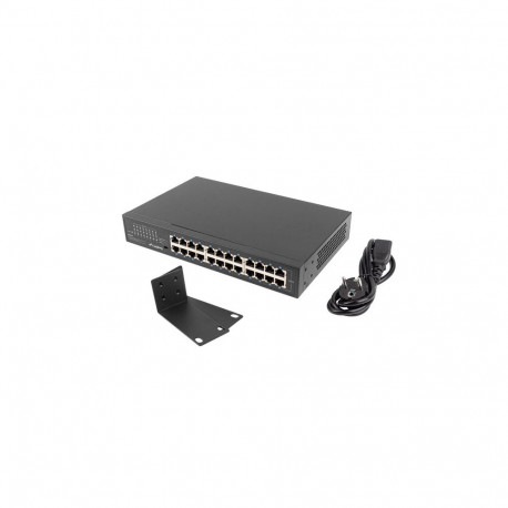 Lanberg võrgulüliti RSGE-24 24X 1GB haldamata Gigabit Ethernet, rackikinnitusega 19"