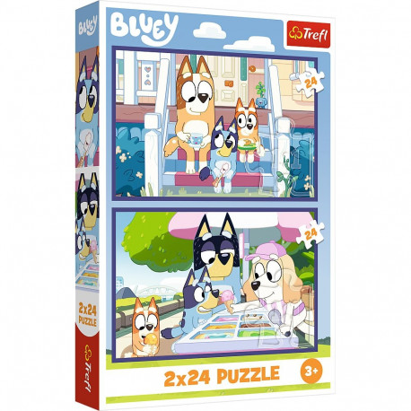 TREFL BLUEY puzzle set Funny Bluey, 2x24 pcs