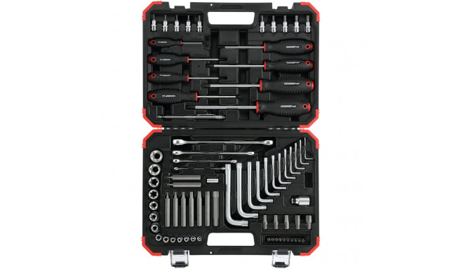 Gedore Red Torx screwing tool set, 1/4 "+ 1/2", 75-Piece Tool Set (red / black, in case)
