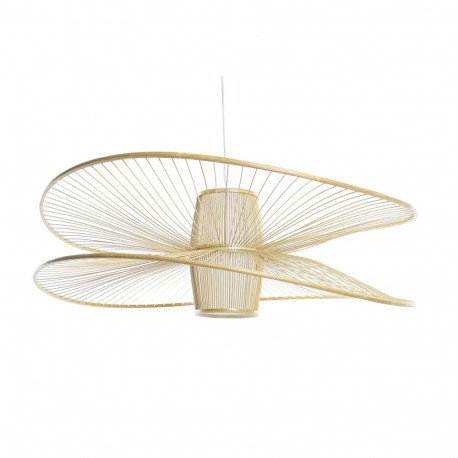 Ceiling Light DKD Home Decor White Natural Bamboo 50 W 100 x 100 x 32 cm