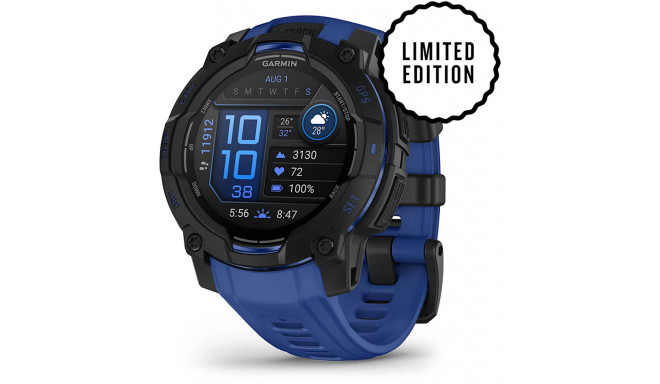 Garmin Instinct 3 AMOLED 45mm, must/sinine