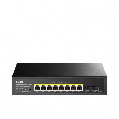 Cudy GS1008PS2 network switch Unmanaged Gigabit Ethernet (10/100/1000) Power over Ethernet (PoE) Bla