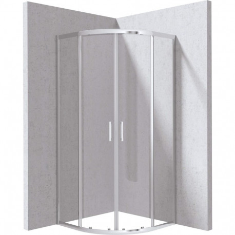Poolringikujuline dušinurk 90x90 cm