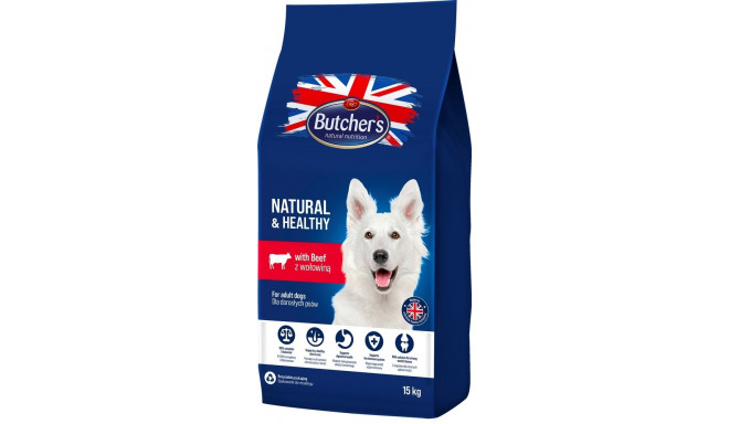 BUTCHER'S Natural&Healthy veiselihaga kuiv koeratoit 15 kg
