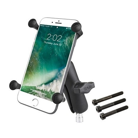 RAM Mounts X-Grip Large Phone Mount with Motorcycle Handlebar Clamp Base