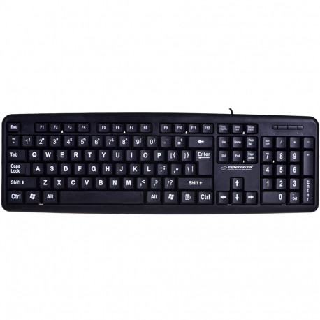 Esperanza EK129 keyboard USB QWERTY UK English Black