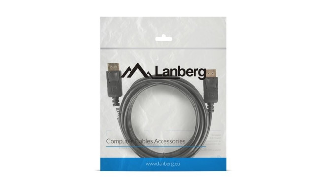 Lanberg CA-DPDP-10CC-0030-BK DisplayPort kaabel 3 m must