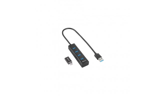 Sharkoon 4044951037582 interface hub USB 3.2 Gen 1 (3.1 Gen 1) Type-C 5000 Mbit/s Black