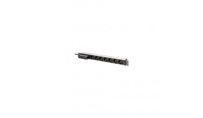 Digitus Aluminum socket strip, 7-way with circuit breaker