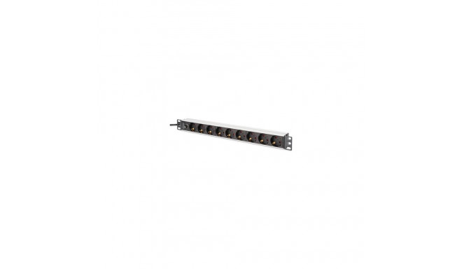 Digitus DN-95437 power distribution unit (PDU) 9 AC outlet(s) 1U Black, Silver