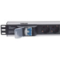 Intellinet 19&quot; 1.5U Rackmount 6-Output Power Distribution Unit (PDU) EU CEE 7/3 Outlets, Wi