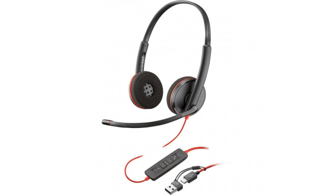 "HP Poly Headset Blackwire C3210 Mono USB-C/A (bulk schwarz)"