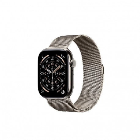 Apple Watch Series 11 GPS + Cellular 42mm naturaalsest titaanist korpus ja naturaalne Milano rihm