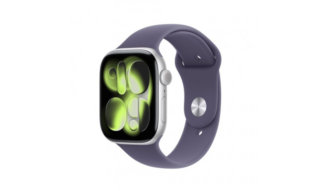 Watch Series 11 GPS 46mm Silver Aluminium Case with Purple Fog Sport Band - S/M