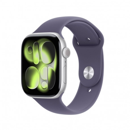 Watch Series 11 GPS 46mm hõbedane alumiiniumkorpus ja Purple Fog spordirihm - M/L