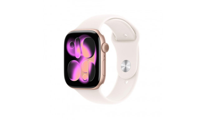 Watch Series 11 GPS 42mm Rose Gold Aluminium Case with Light Blush Sport Band - S/M