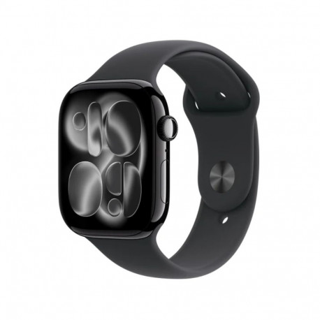 Watch Series 11 GPS 42mm süsimust alumiiniumkorpus musta spordirihmaga - M/L