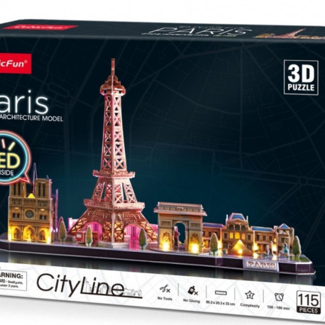The CubicFun 3D LED City Line Paris is a popular architectural model kit that allow