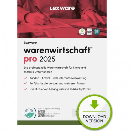 Lexware Warenwirtschaft Pro 2025 – 3 seadet, 1 aasta – ESD-allalaadimine