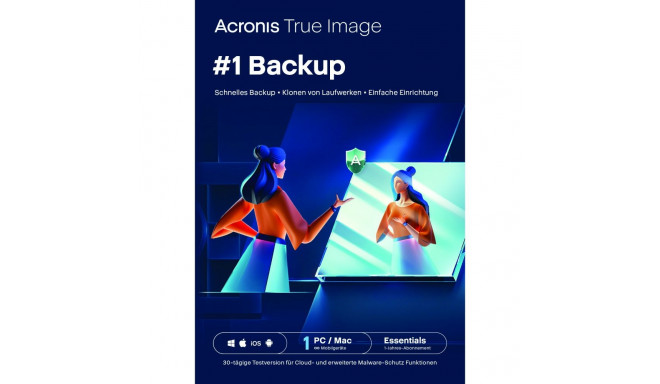 Acronis True Image Essentials – 1 arvuti – 1 aasta tellimus – ESD-DownloadESD