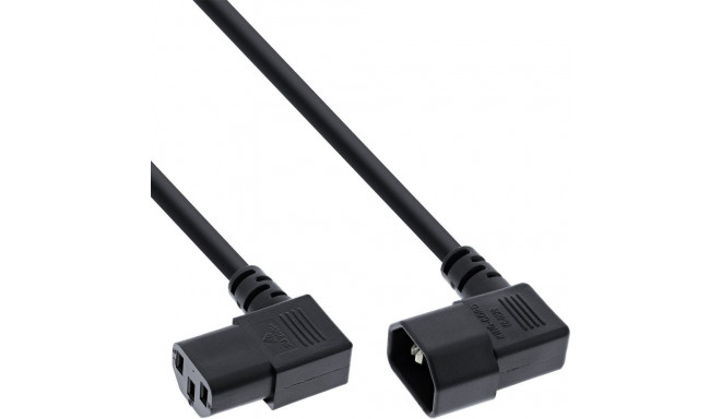 InLine toitekaabel InLine monitori toite pikenduskaabel - C13 - C14 - must - 1,8 m - nurga all