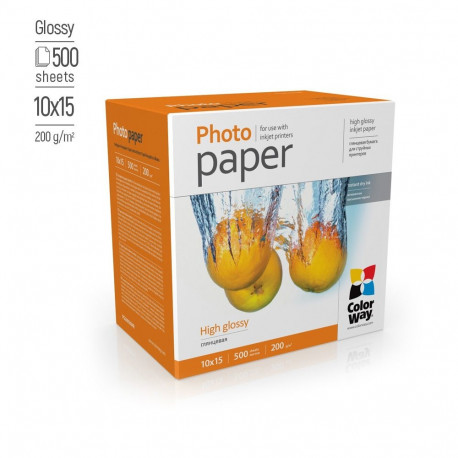 ColorWay Photo Paper, 500 sheets | High Glossy | 200 g/m² | 10x15