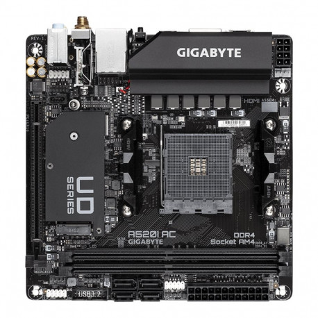 GIGABYTE A520I AC Socket AM4 AMD A520 DDR4 micro ITX emaplaat