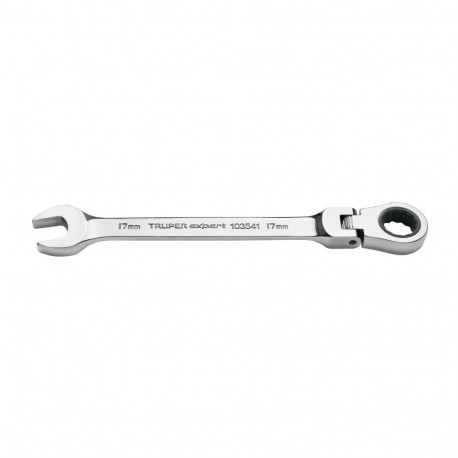 Truper ratcheting combination wrench with flex head 17mm