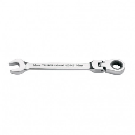 Truper ratcheting combination wrench with flex head 14mm