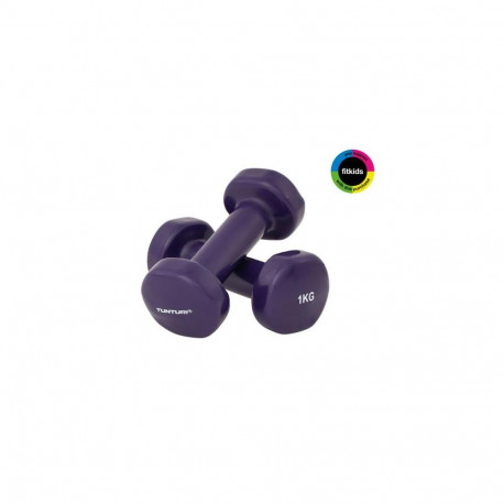 Tunturi Vinyl Dumbbells 1.0kg, Purple, 2pcs