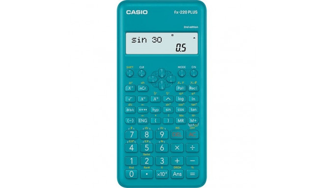Koolikalkulaator Casio FX-220 Plus-2, 181 funktsiooni, 2-realine ekraan, AA-patarei, plastkaas