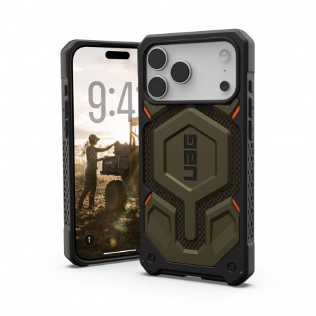 Kaitseümbris Monarch Pro Kevlar, Apple iPhone 17 Pro Max, Kevlar militaarroheline, MagSafe ühilduv, 