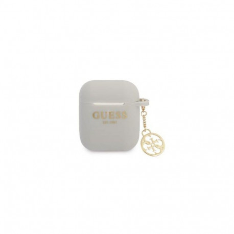 Guess Charms Silicone Case for Airpods Grey