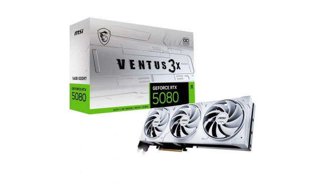 MSI Graphics Card||NVIDIA GeForce RTX 5080|16 GB|GDDR7|256 bit|PCIE 5.0 16x|Dual Slot Fansink|1xHDMI