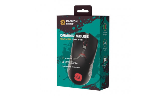 Canyon CANYON mouse Carver GM-116 6buttons Wired Black