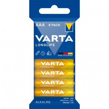 1x8 Varta Longlife AAA LR 3 hulgipakk